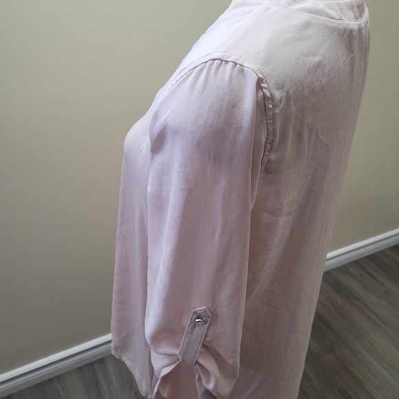 Cream sheer blouse 3/4 sleeves - Picture 3 of 7